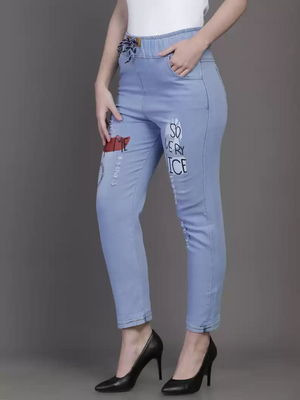 TANDUL  Jogger Fit Women Blue Jeans