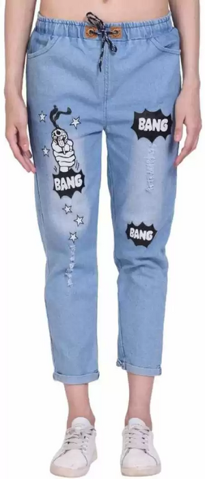 TANDUL  Jogger Fit Women Light Blue Jeans