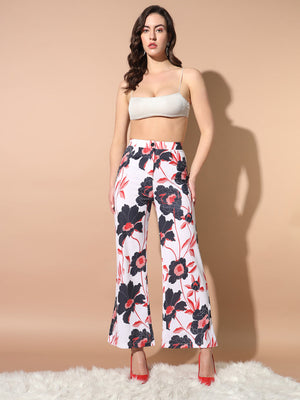 TANDUL Women Regular Fit Multicolor Lycra Blend Trousers