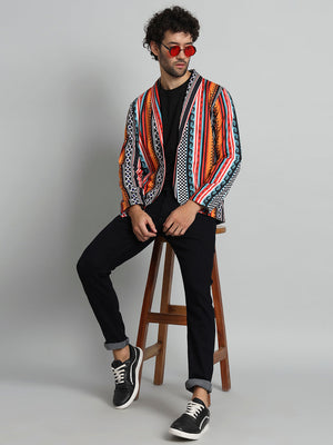 TANDUL  Men Printed Single Breasted Casual Blazer  (Multicolor)