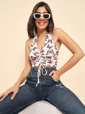 TANDUL Casual Sleeveless Printed Women Multicolor Top