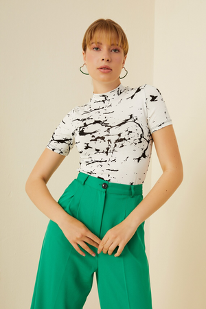 TANDUL Casual Regular Sleeves Printed Women Multicolor Top