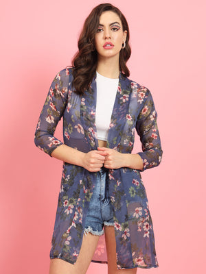 TANDUL  Women Flared 3/4th Sleeve Multicolor Shrug