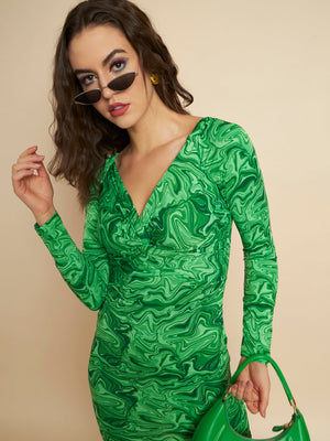 Women Bodycon Multicolor Dress