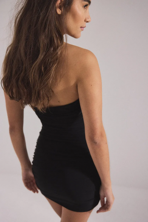 TANDUL Women Tube Black Dress