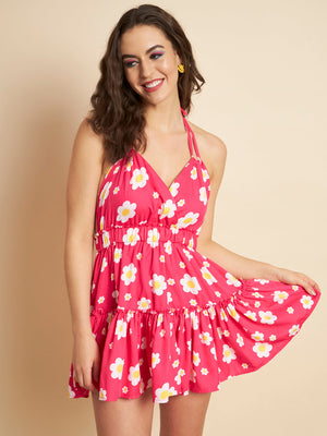 Women Fit and Flare Multicolor Dress