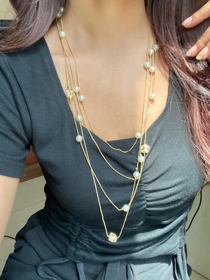 JEWEL pearl  4 Layered chain