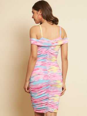 Women Bodycon Multicolor Dress