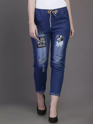 TANDUL  Jogger Fit Women Blue Jeans