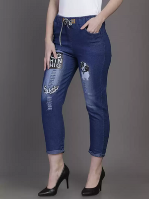 TANDUL  Jogger Fit Women Blue Jeans
