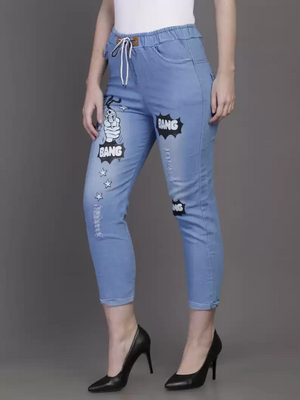 TANDUL  Jogger Fit Women Blue Jeans