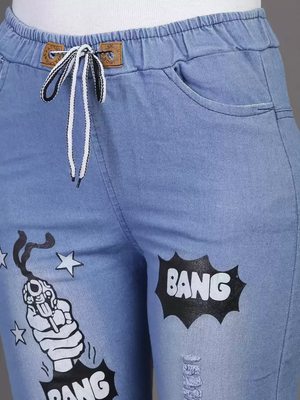 TANDUL  Jogger Fit Women Blue Jeans