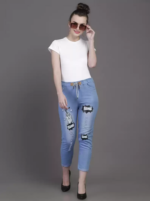 TANDUL  Jogger Fit Women Blue Jeans