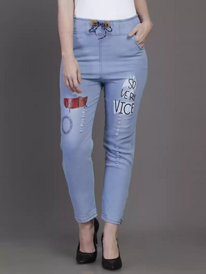 TANDUL  Jogger Fit Women Blue Jeans