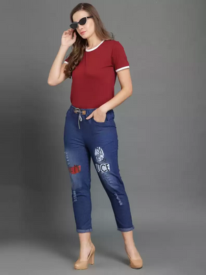 TANDUL  Jogger Fit Women Blue Jeans
