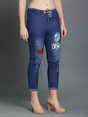 TANDUL  Jogger Fit Women Blue Jeans