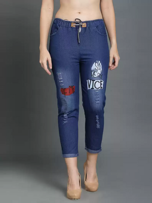 TANDUL  Jogger Fit Women Blue Jeans