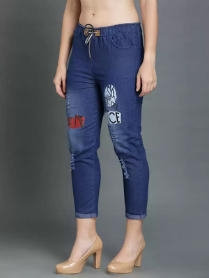 TANDUL  Jogger Fit Women Blue Jeans