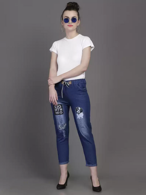 TANDUL  Jogger Fit Women Blue Jeans