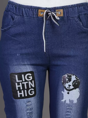 TANDUL  Jogger Fit Women Blue Jeans