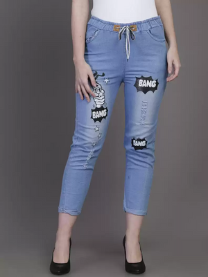 TANDUL  Jogger Fit Women Blue Jeans