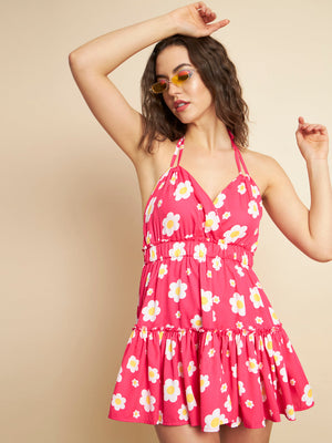 Women Fit and Flare Multicolor Dress