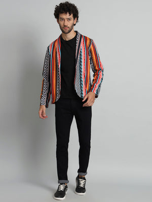 TANDUL  Men Printed Single Breasted Casual Blazer  (Multicolor)