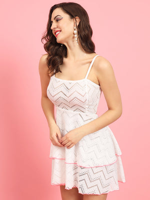 TANDUL  Women Bodycon White Dress