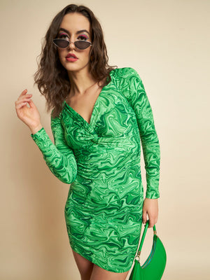 Women Bodycon Multicolor Dress
