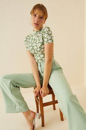 TANDUL Casual Regular Sleeves Floral Print Women Multicolor Top