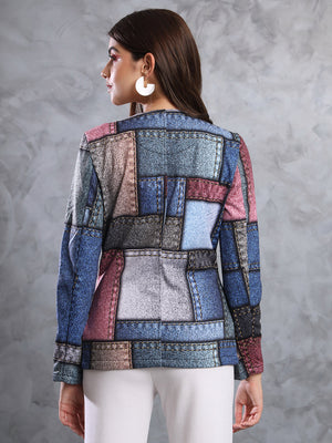 TANDUL  FLEECE BLEND Printed Coat For Women