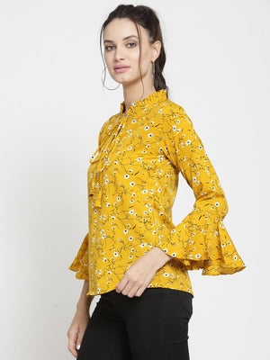 ZARVEY Casual Full Sleeve Printed Women Multicolor Top