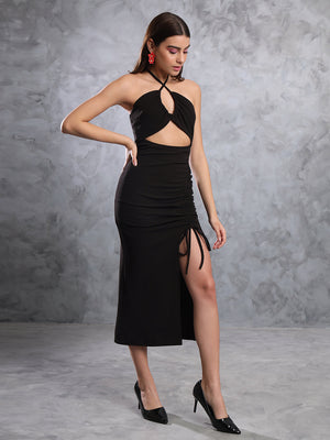 TANDUL  Women Bodycon Black Dress