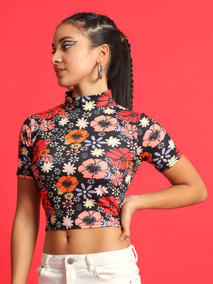 TANDUL  Casual Regular Sleeves Printed Women Multicolor Top