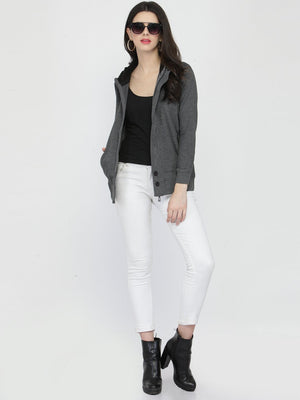 ZARVEY Full Sleeve Solid Women Jacket