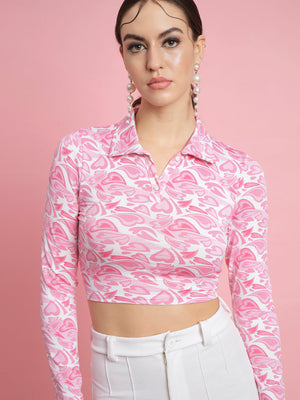 Casual Regular Sleeves Printed Women Multicolor Top