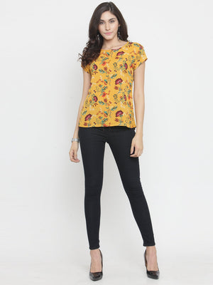 ZARVEY Casual Short Sleeve Floral Print Women Multicolor Top