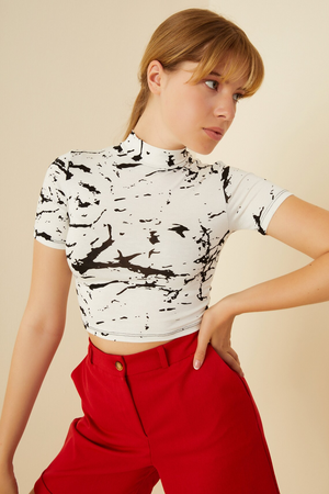 TANDUL Casual Regular Sleeves Printed Women Multicolor Top