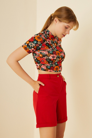 TANDUL Casual Regular Sleeves Floral Print Women Multicolor Top