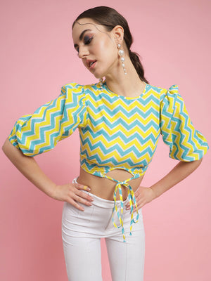 Casual Regular Sleeves Printed Women Multicolor Top