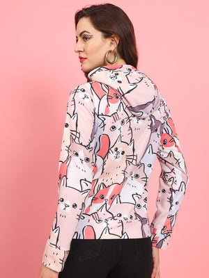 TANDUL  Women Full Sleeve Printed Hooded Sweatshirt