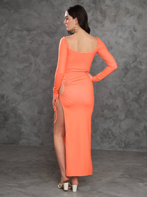 TANDUL Women Bodycon Orange Dress