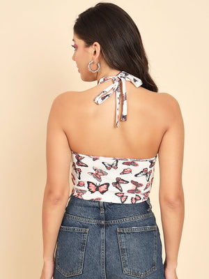 TANDUL Casual Sleeveless Printed Women Multicolor Top