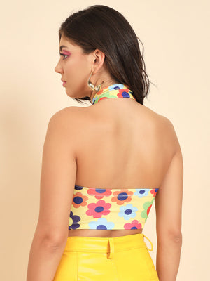 TANDUL Casual Sleeveless Printed Women Multicolor Top