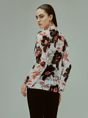 TANDUL Women Flared 3/4th Sleeve Multicolor Shrug