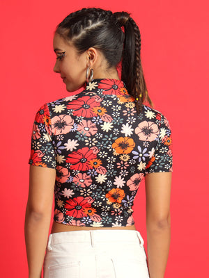 TANDUL  Casual Regular Sleeves Printed Women Multicolor Top