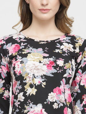 ZARVEY Casual Regular Sleeve Printed Women Multicolor Top