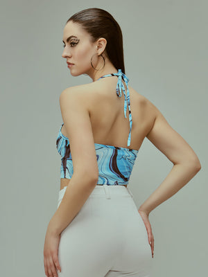 TANDUL Casual Sleeveless Printed Women Multicolor Top