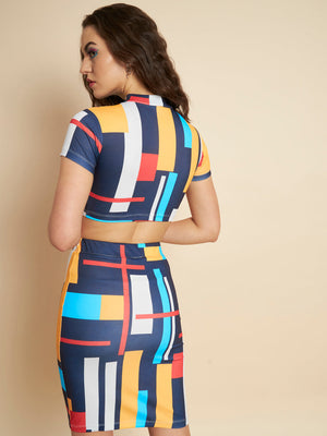 Women Two Piece Dress Multicolor Dress