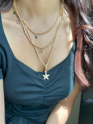 JEWEL Stars 3 Layered Chain